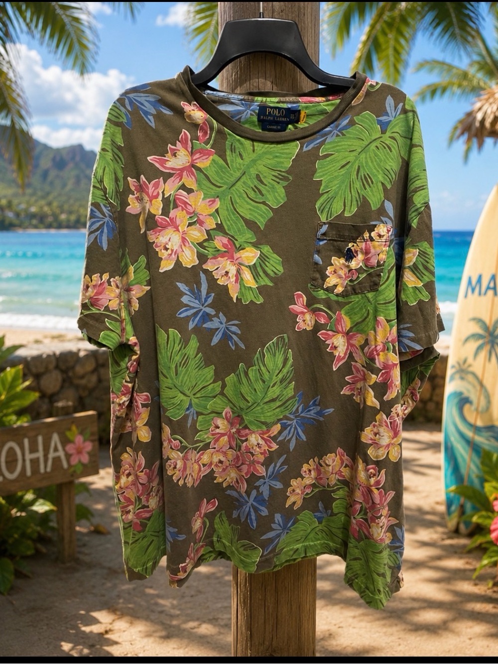 - Polo Ralph Lauren size xxl Hawaiian tee shirt short sleeve